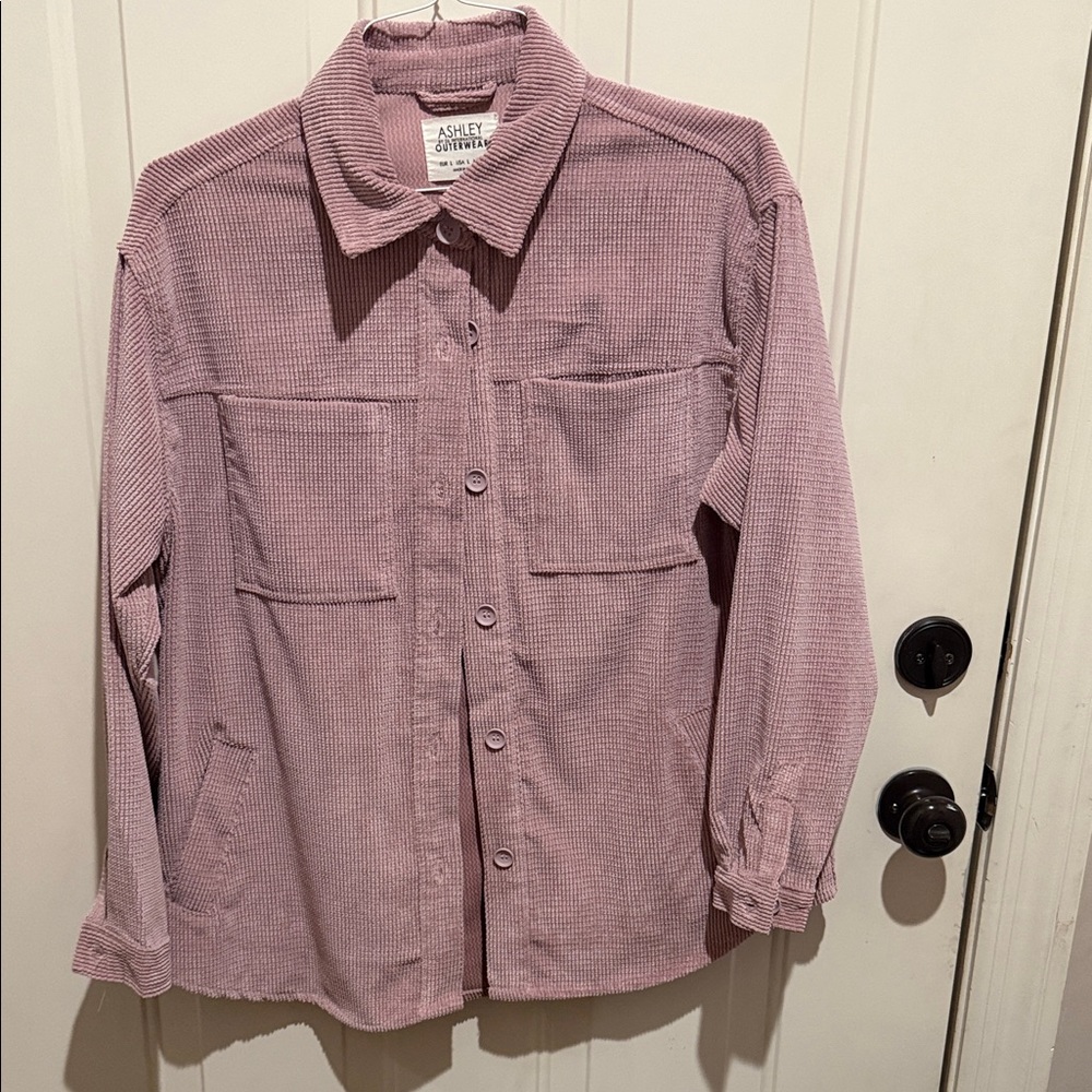 Ashley By 26 International Women's Mauve Button Down Shirt